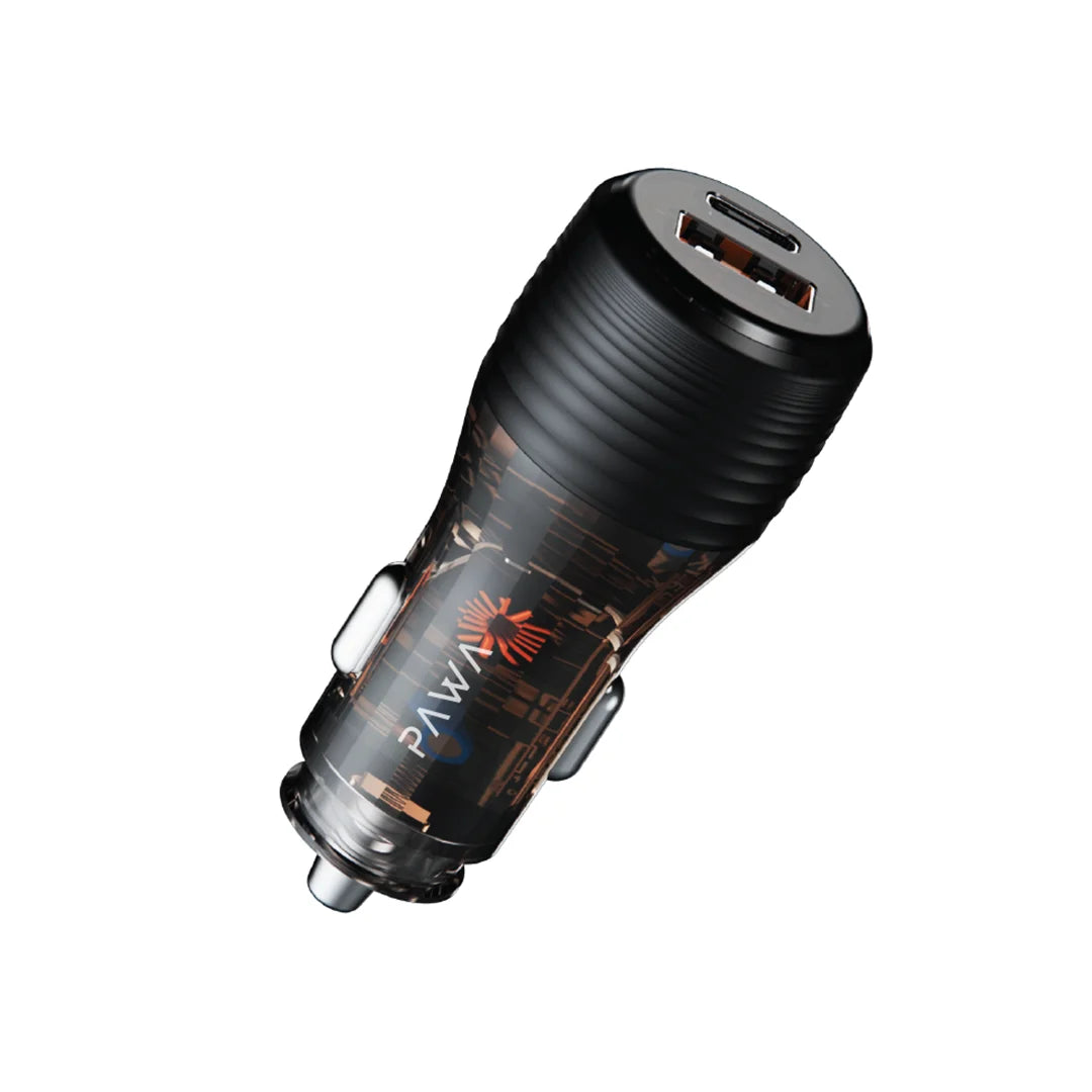 Pawa Solid Car Charger Dual Port PD+QC 51W