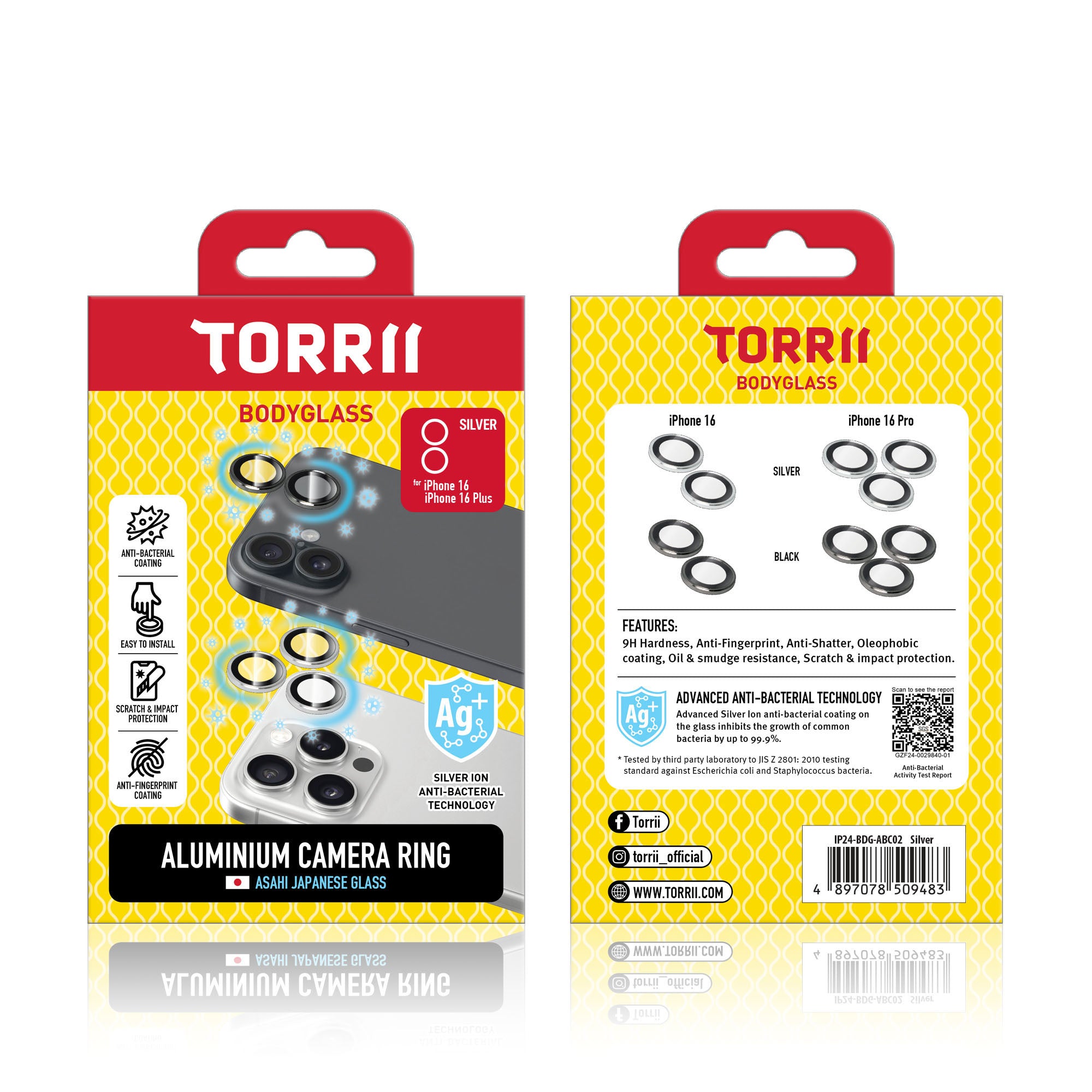 Torrii Bodyglass Camera Lens Protector Ring For Iph 16/16 Plus -Sl-4897078509483