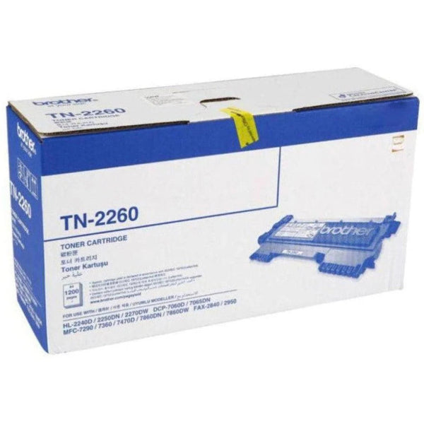 Brother Tn-2260 Black Toner standard size approx. life 1200 pages