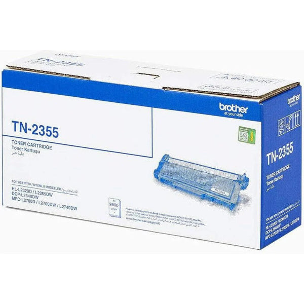 Brothe Tn-2355 Black Toner high yield size approx. life 2600 pages A4