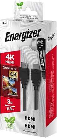 Energizer Energizer 4K HDMI to HDMI Cable / 3 Meter/ Black