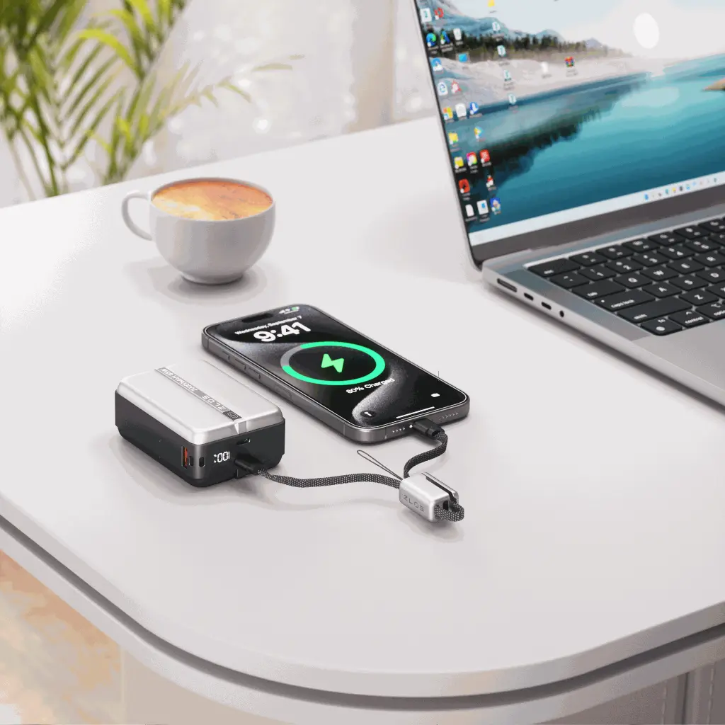 ZLOS MA20 20000mAh Power Bank 65W with Lanyard Integrated Cable