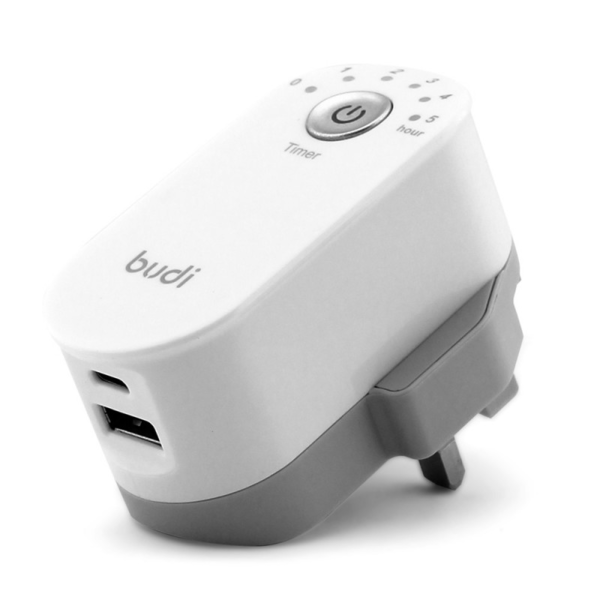 Budi 20W Timer Home Charger (USB-C + USB-A)