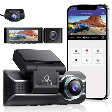 Azdome M550 Pro 3 Channel Dash Cam 4K+1080P+1080P Dash Cam with 5G