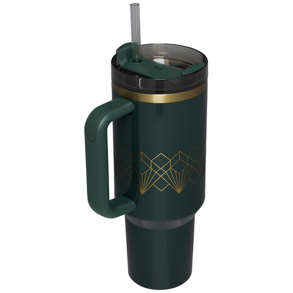 Stanley Quencher H2.O Flowstate Tumbler 40 Oz Forest Gloss Deco(Limited Edition)