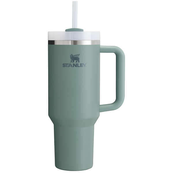 Stanley Quencher Tumbler 40 Oz Blackish Green-Frost Lid-(Global Variant)