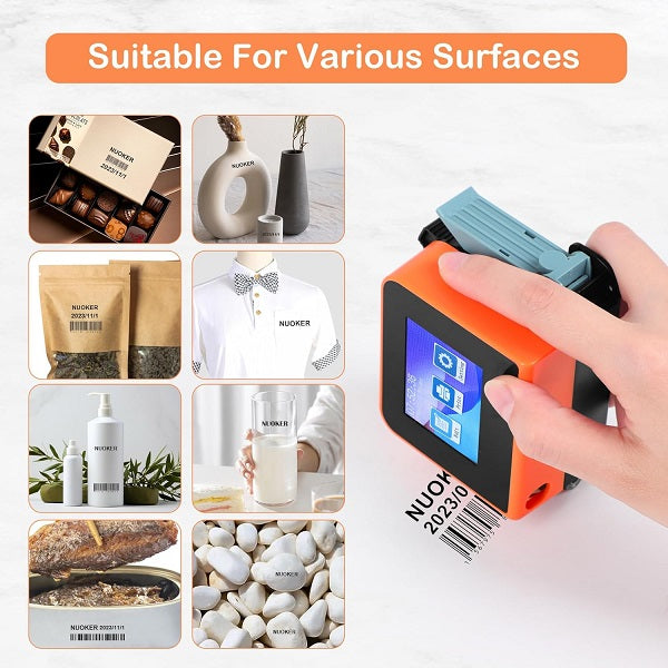 T1 Portable Handheld Inkjet Printer with Touch Screen Orange