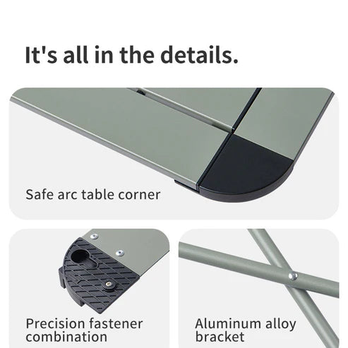 Naturehike Yamami L03 Casual Folding Table - Grey (Large) (69.5*69.5*56)