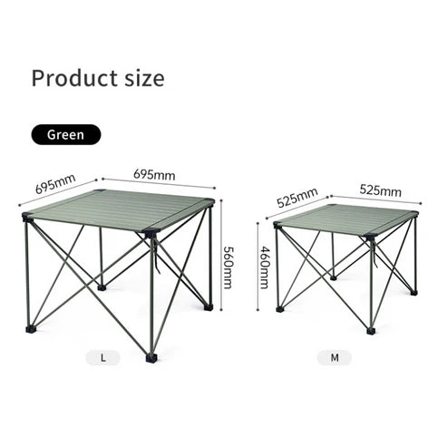 Naturehike Yamami L03 Casual Folding Table - Grey (Medium) (52.5*52.5*42)