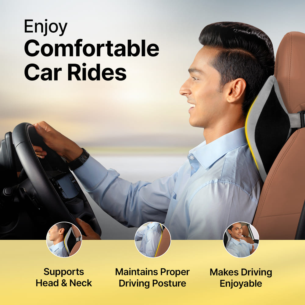 Frido Car Neck Pillow (Grey)