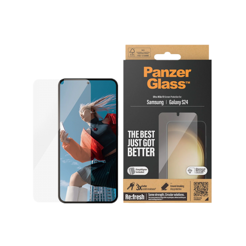 PanzerGlass Ultra Wide Fit Screen Protector For Galaxy S24 - Clear