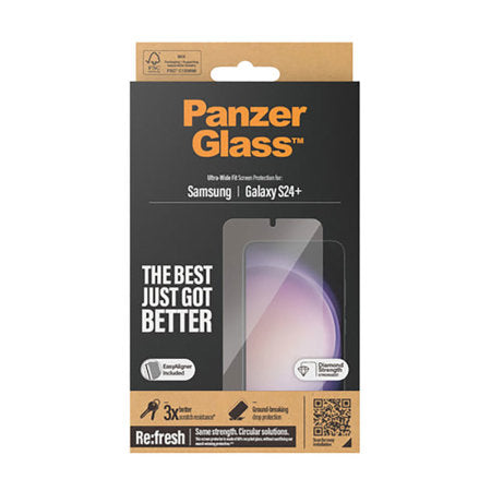 PanzerGlass Tempered Glass with Easy Aligner for Galaxy S24 Plus - EKHU