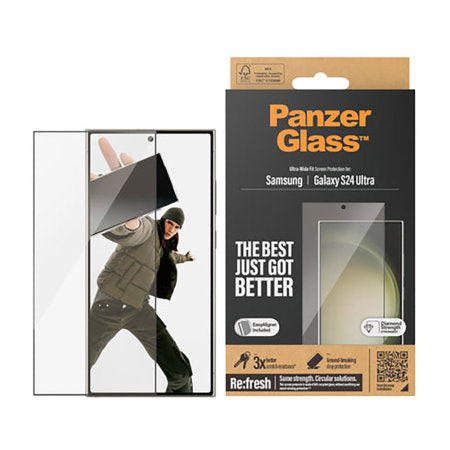 PanzerGlass Tempered Glass with Easy Aligner for Galaxy S24 Ultra