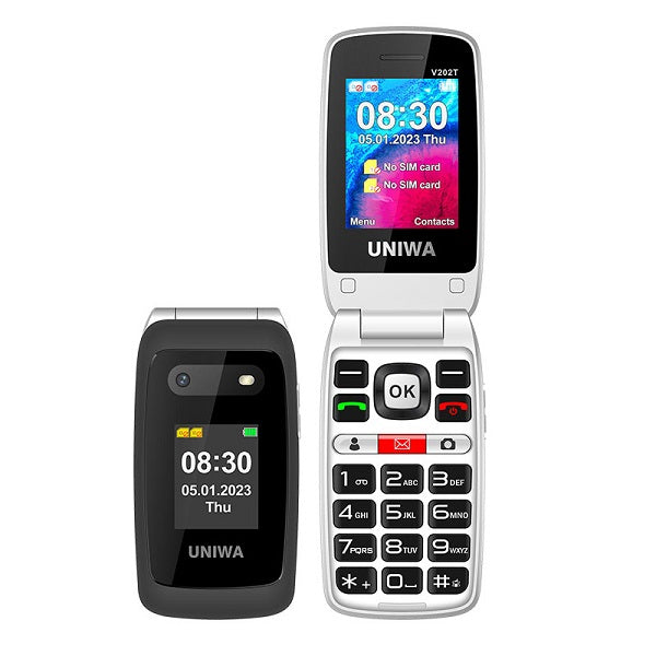 UNIWA V202T 4G Dual Screen Flip Phone-QOJL