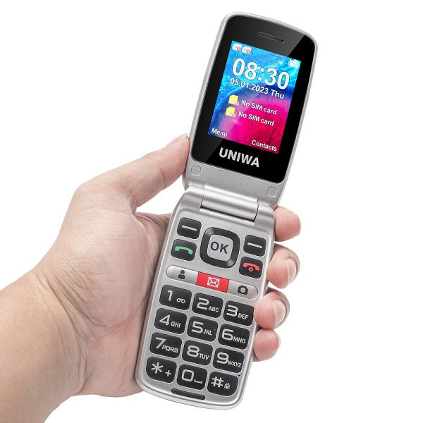 UNIWA V202T 4G Dual Screen Flip Phone-QOJL
