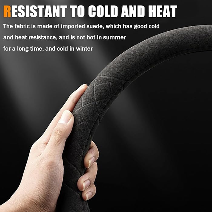 تغطية توجيه السيارات أسود