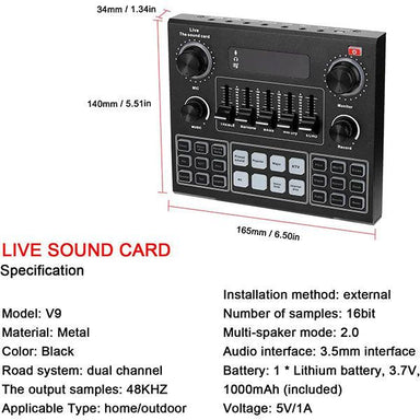 Multifunctional Live V9 Broadcasting Condenser Microphone Set - Future Store