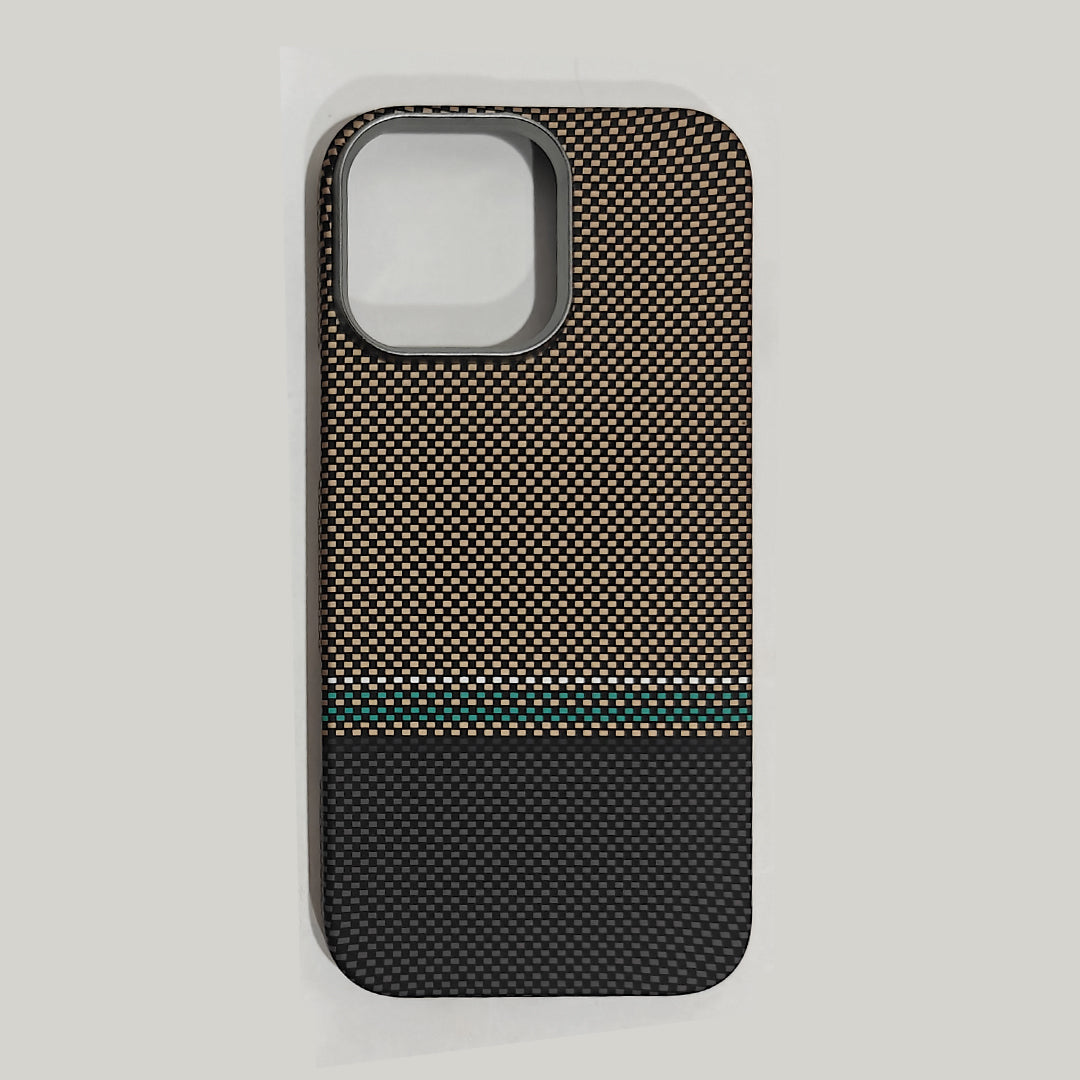Casesh Tectile Woven Case For Iphone 16 Promax - Beige Black