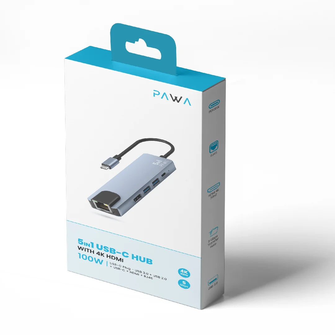 Pawa 5In1 USB-C Hub With 4K HDMI