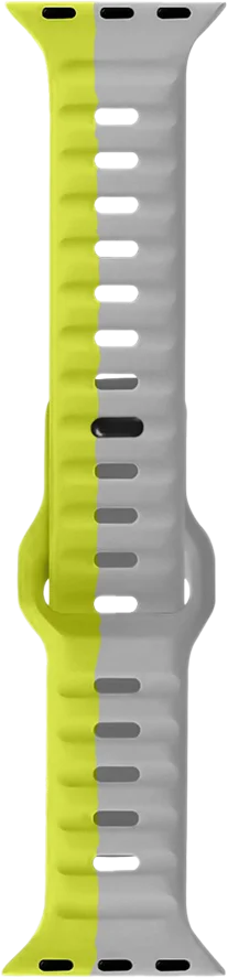 Pawa Lagos Limited Edition Premium Soft Silicon Strap 45/49MM - Grey/Yellow