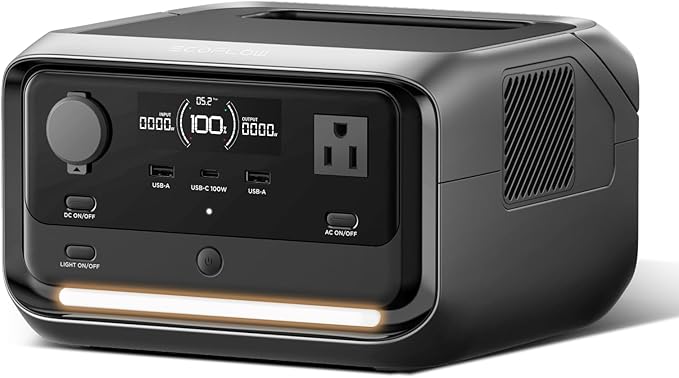 Ecoflow River 3 Plus Portable Power Station +Extra Battery EB600 (572Wh)