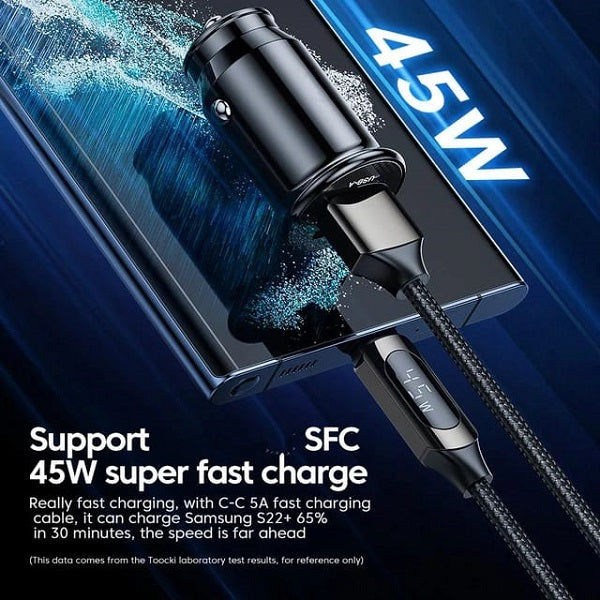 إشراك شاحن السيارة السريع 2-port 45w