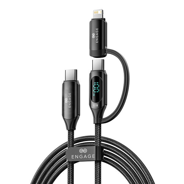ENGAGE DISPLAY FAST CHARGING CABLE USB-C TO USB-C WITH LIGHTNING ADAPTER (8954526522277)