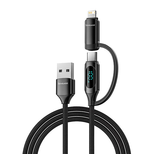 iEngage Digital Display Cable Usb A -C W/Lightning Adapter 1M(65W)