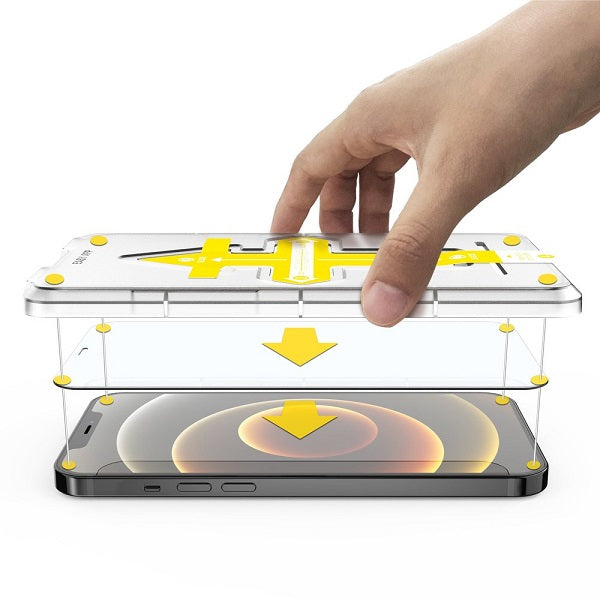 إشراك iPhone 12 Pro Premium Privacy Glass مع Tray-J4cy التثبيت