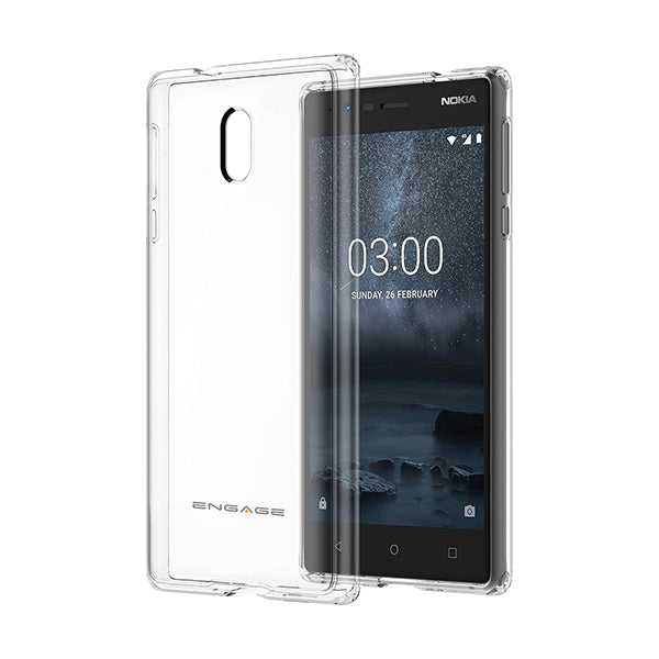 Engage Nokia 3 Tpu Transparent + Full Covered Tempered Glass Screen Protector
