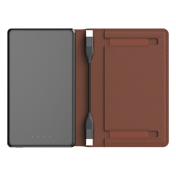 iEngage 5000 mAh  Magnetic Powerbank Wallet (Dark Brown)