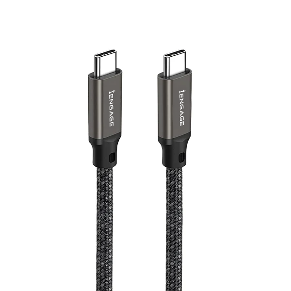 iEngage Pd Threaded 240W Usb-C To Usb-C Cable(40Gbps/8K) E-Mark (1Meter)