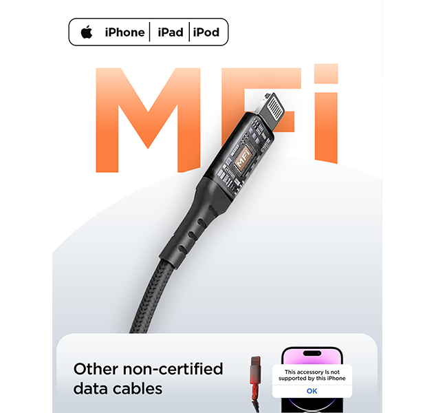 iEngage USB-C to Lightning Cable (1Meter)(Black)