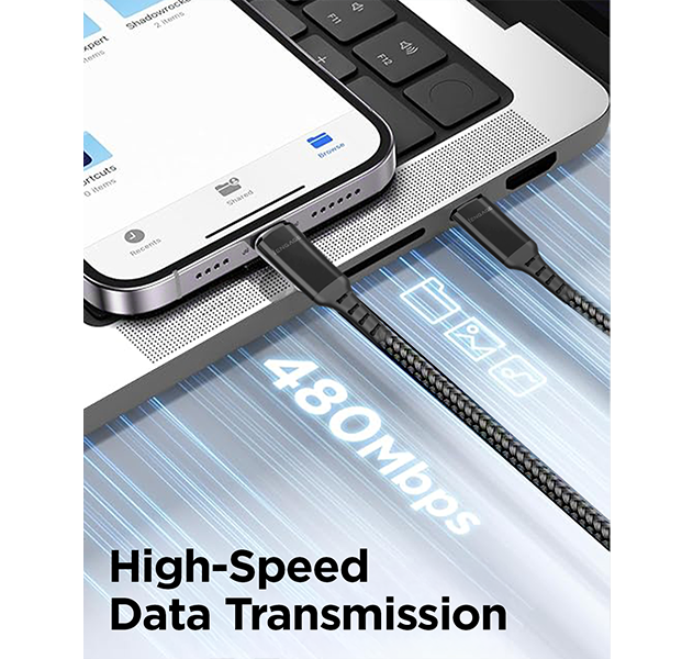 iEngage USB-C to Lightning Cable (1Meter)(Black)