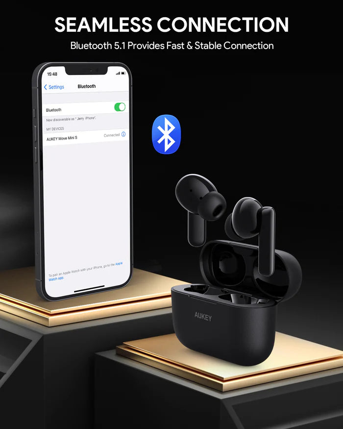 Aukey Bt Earbuds Move Mini-Anc - Black-(689323784639)