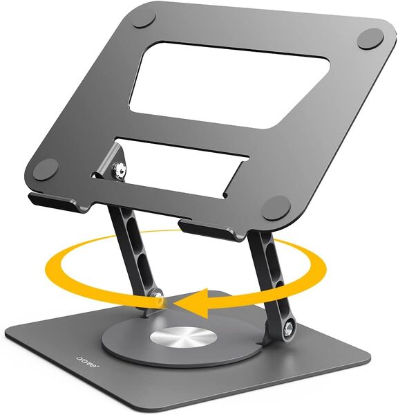 Araree Ergo Stand 2 360° Rotating Base Alminium Laptop Stand - Silver