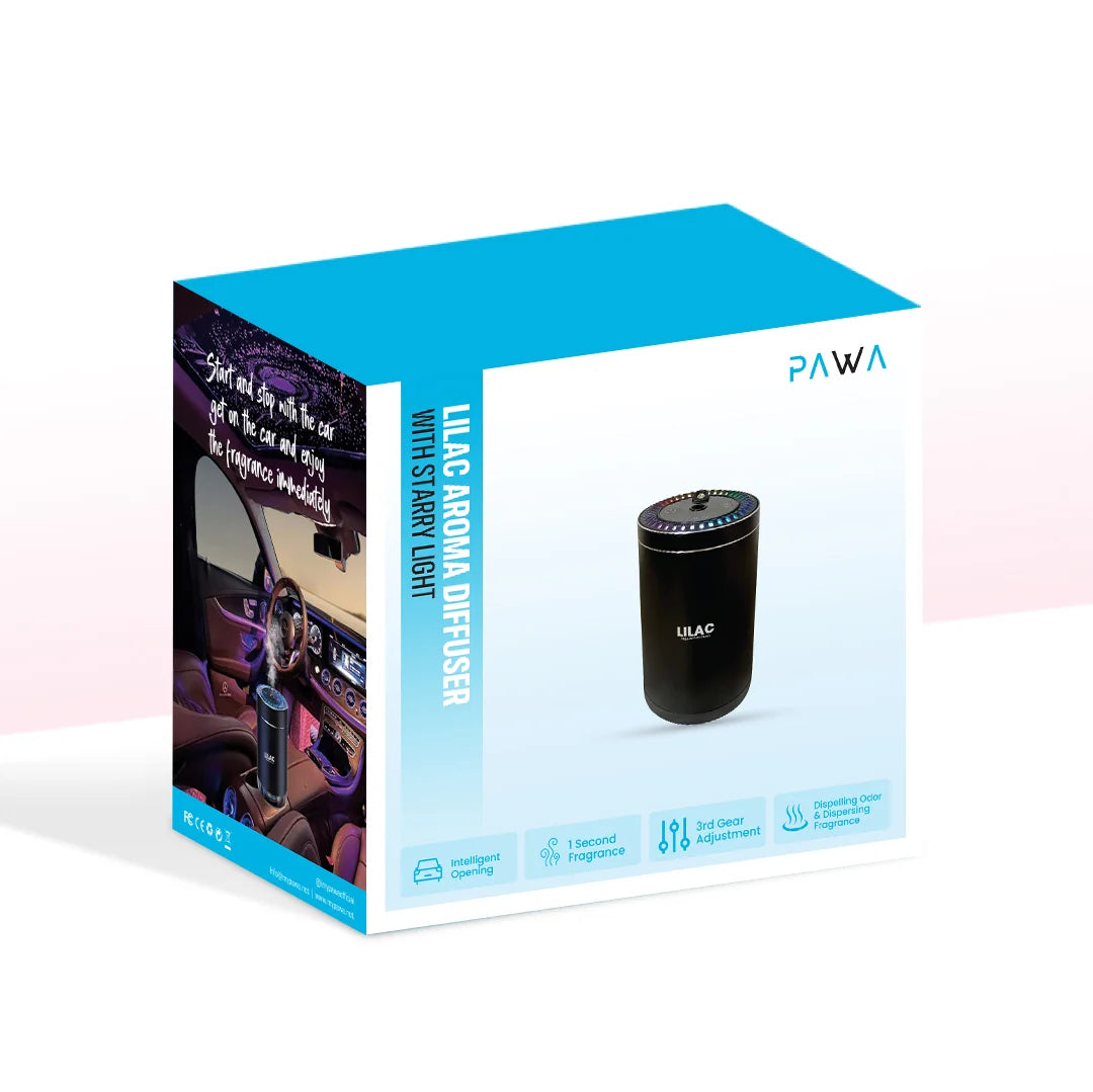 Pawa Lilac Aroma Diffuser with Starry Light