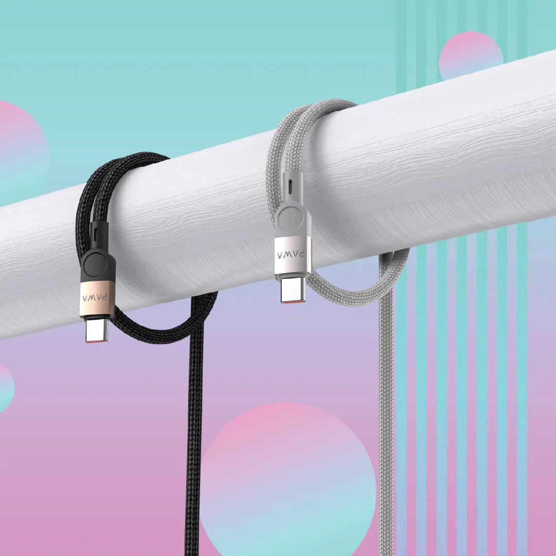 Pawa Levin  USB-C To USB-C Braided Cable 1.2M 60W - Grey Titanium
