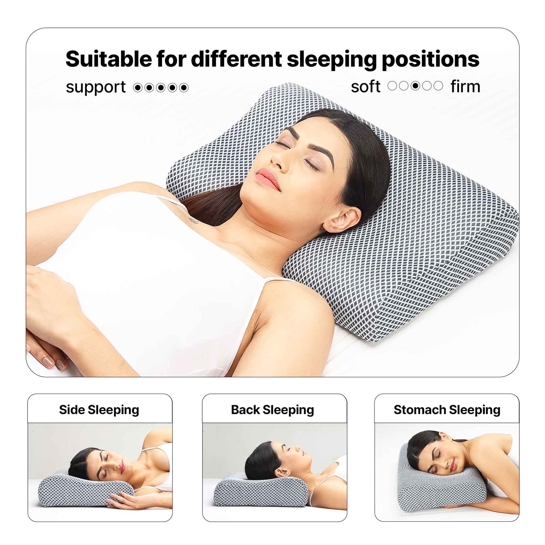 Frido Orthopedic Cervical Pillow (Grey)