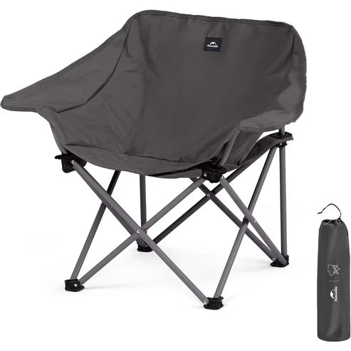 Naturehike Gathering X-Shaped Chair (Armrest Version) -Black Grey