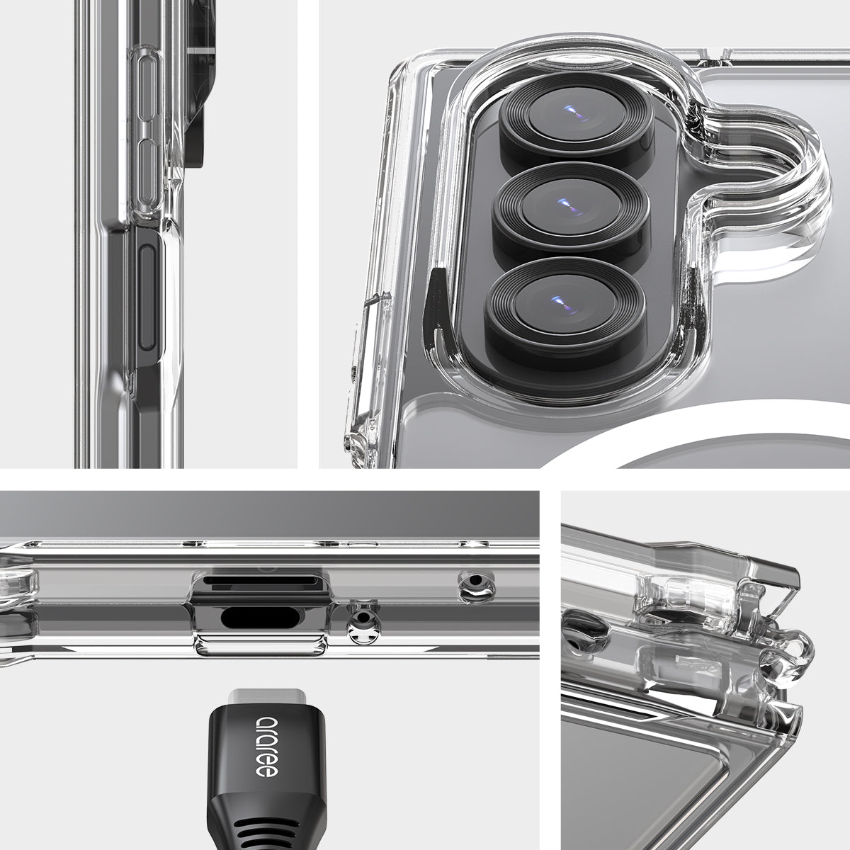 Araree Duple Magsafe Case For Samsung Galaxy Z Fold 7 - Clear