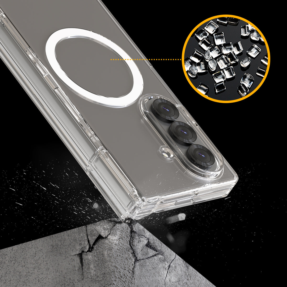 Araree Nukin 360 Magsafe Case With Hinge Protection For Samsung Galaxy Z Fold 7 - Clear