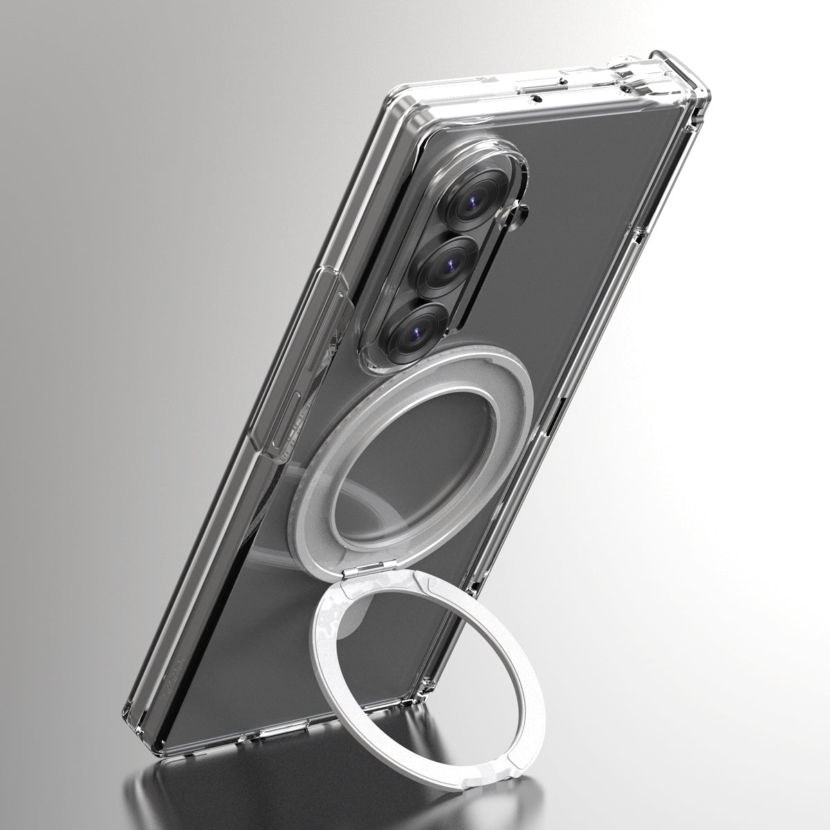 Araree Nukin 360 Magsafe Stand Case With Hinge Protection For Samsung Galaxy Z Fold 7 - Clear