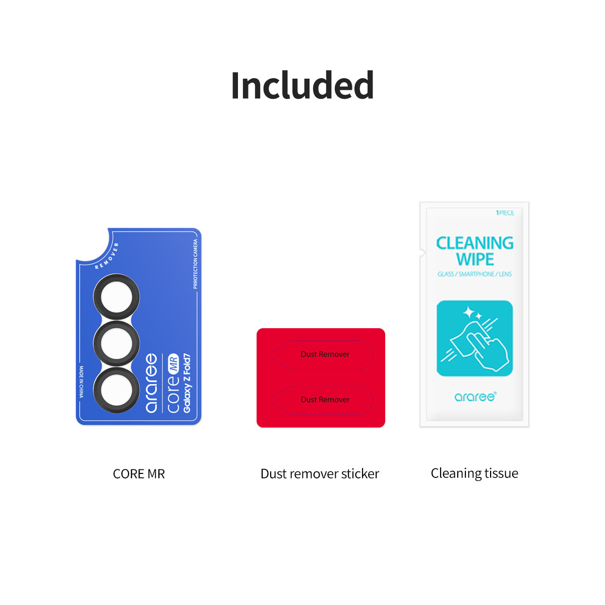 Araraee Camera Lense Ring Protection For Samsung Z Fold 7 - Clear