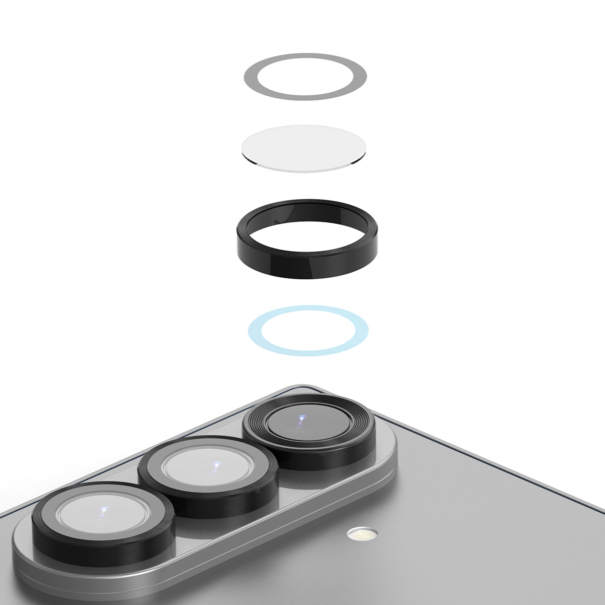 Araraee Camera Lense Ring Protection For Samsung Z Fold 7 - Clear