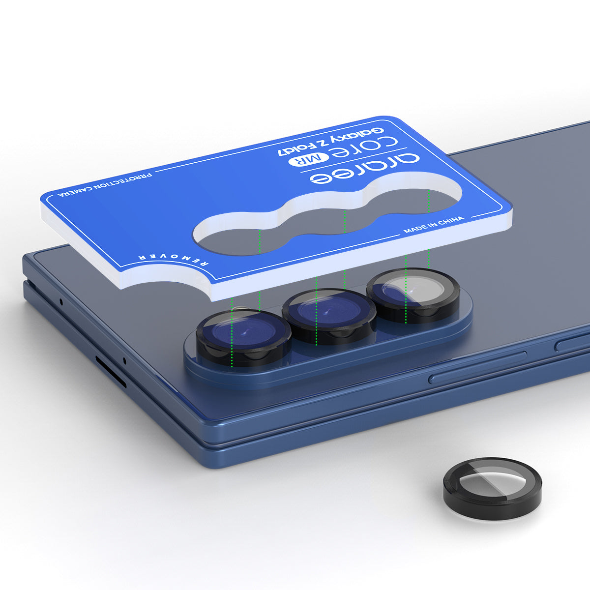 Araraee Camera Lense Ring Protection For Samsung Z Fold 7 - Clear