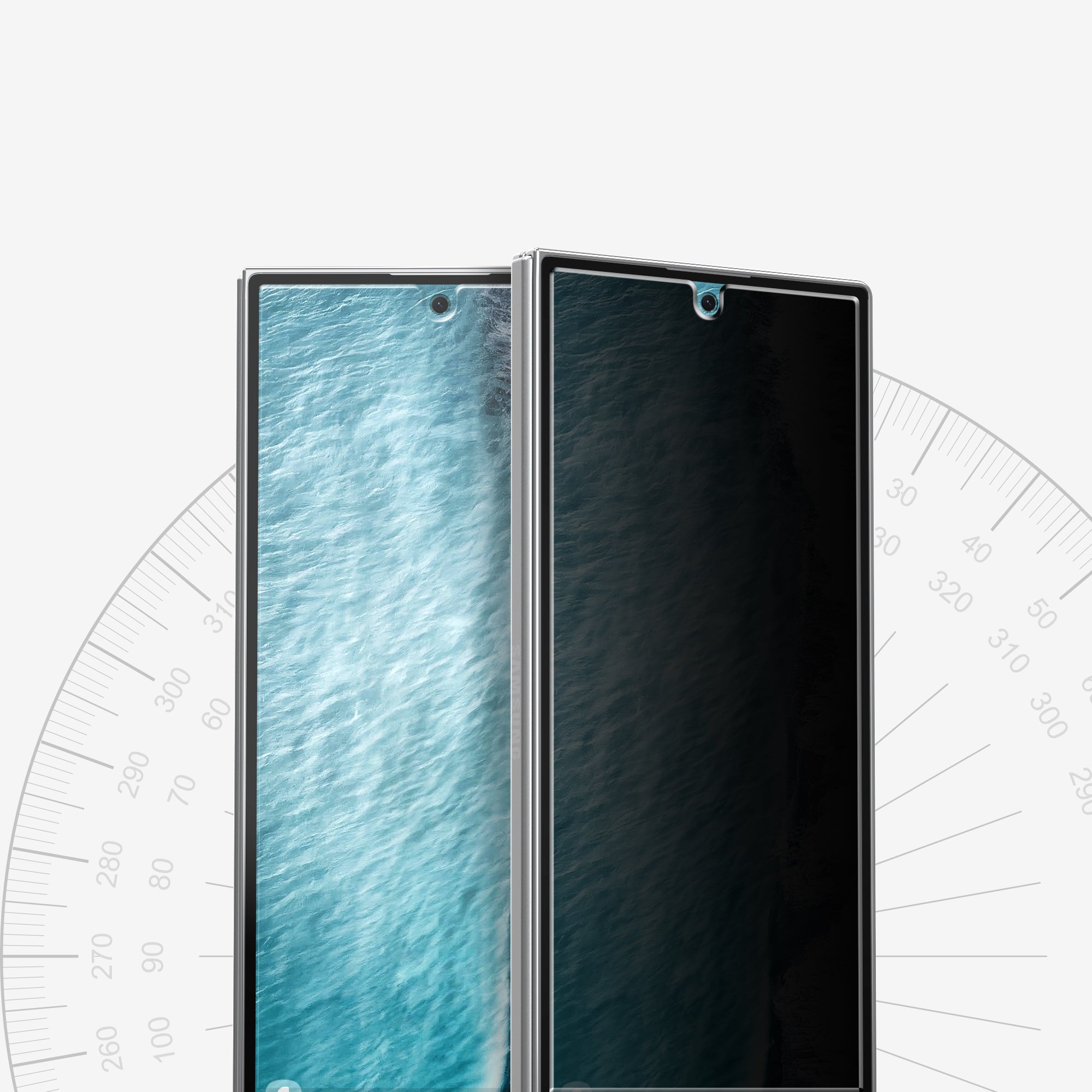 Araree Sub Core Front Screen Protector Tempered Glass For Samsung Galaxy Z Fold 7 - Privacy (2Pcs)