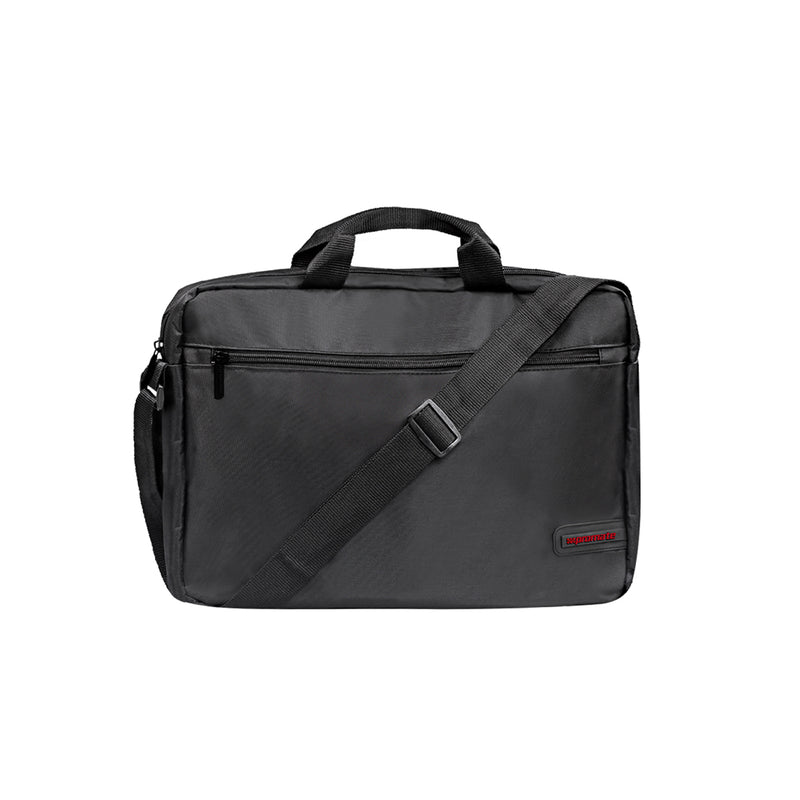 Promate Gear-MB Premium Messenger Bag for Laptops up to 15.6” - Black - TJR3CA7