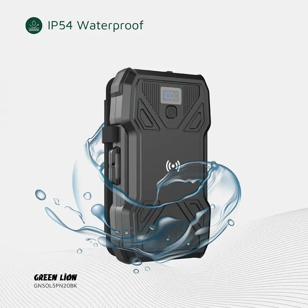 Green Lion Solar 5 -Panel 20000Mah Powerbank Pd20W - Black(990478100336)