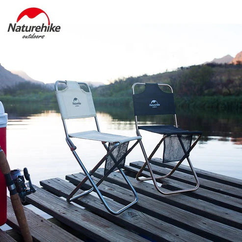 Naturehike MZ01 Foldable Stools With Back - Black